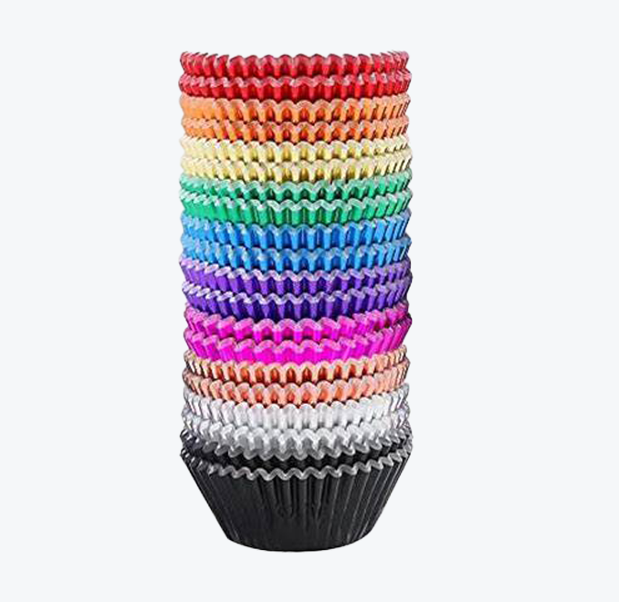 100 ct metallic cupcake liners