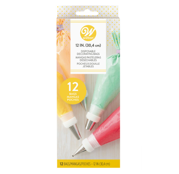 12" disposable bags 12 ct