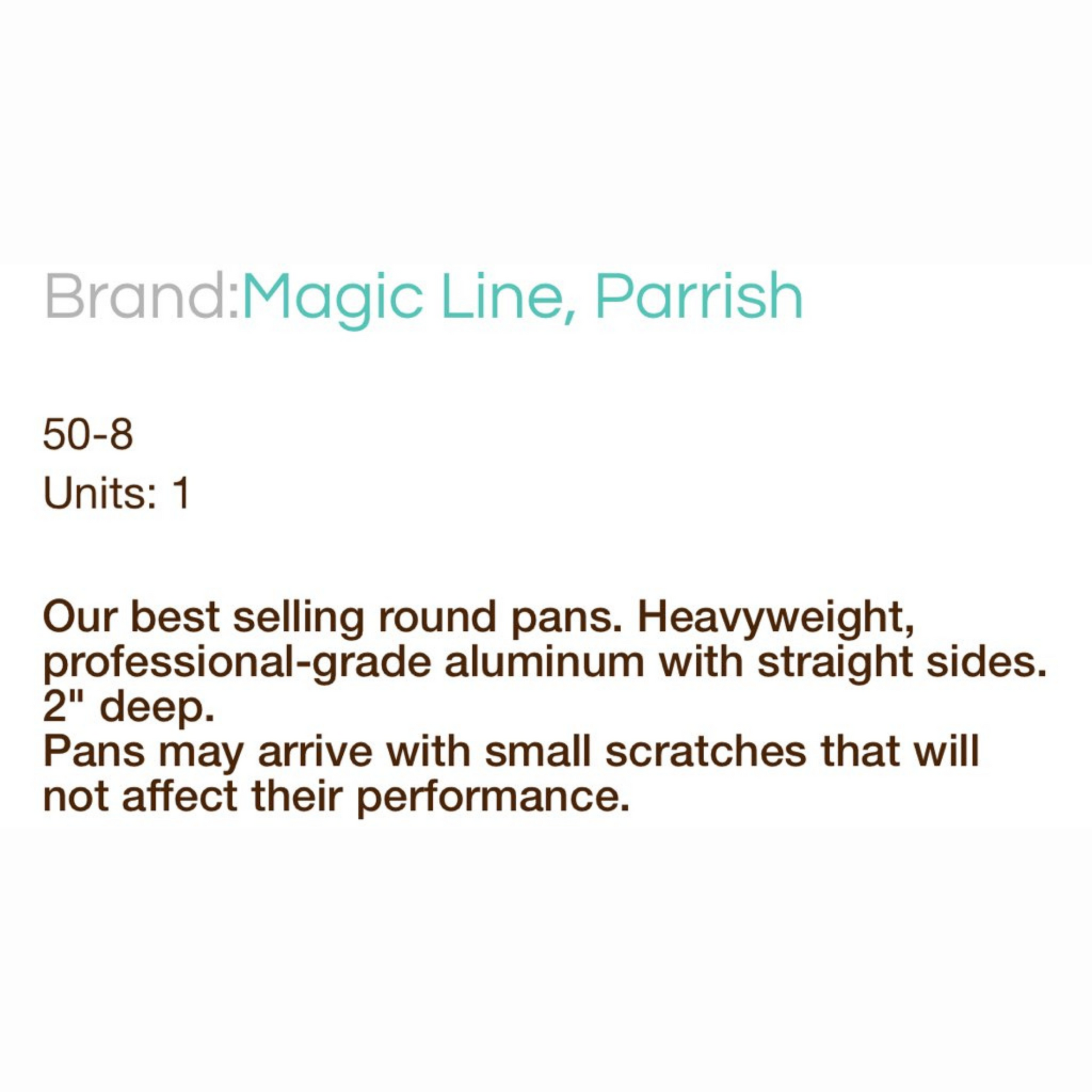  Parrish Magic Line 10 x 10 x 2 Square Pan: Square Cake