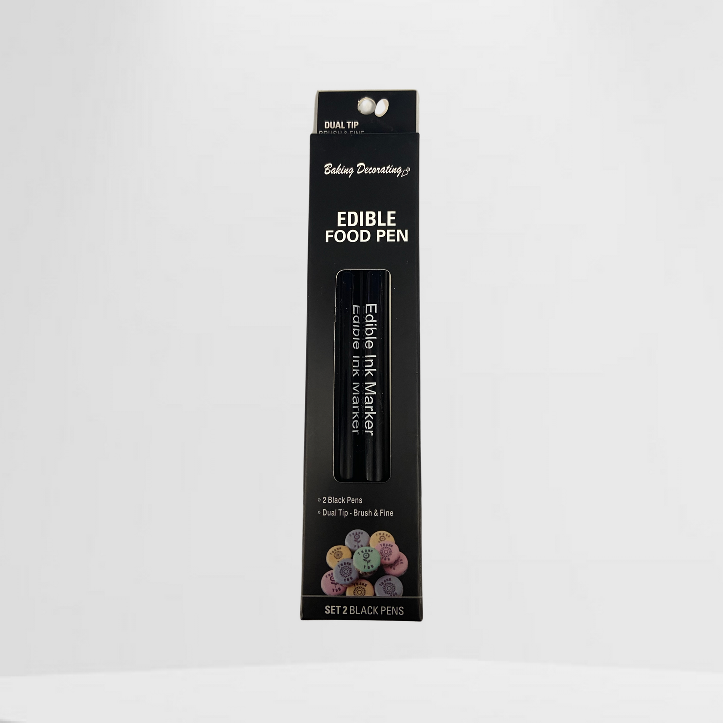 2pc edible black marker set