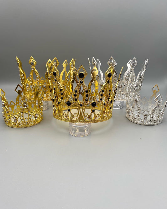 Gold rhinestone crown (tall)