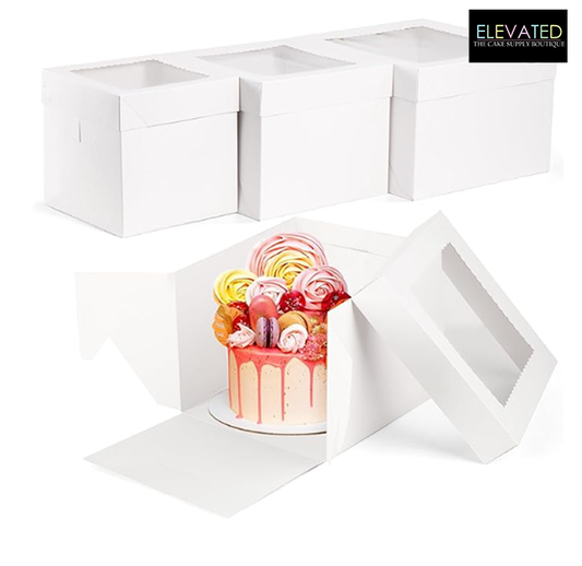 12" tall cake box w/window lid